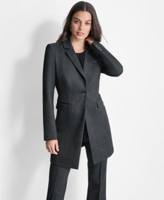 DKNY - Women's One-Button Long Blazer