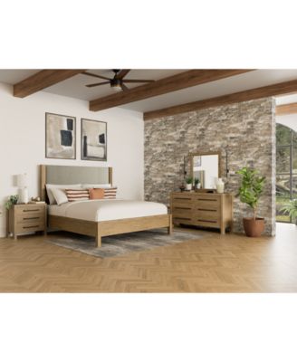 Furniture - Davie 3-Pc. King Set (Upholstered Bed, Dresser & 3-Drawer Nightstand)
