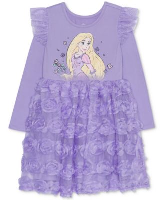 Disney - Toddler & Little Girls Sweet Rapunzel Long-Sleeve Dress