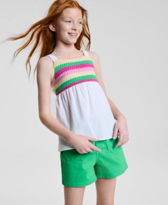 Epic Threads - Big Girls Cotton Multi Crochet Swing Tank Top