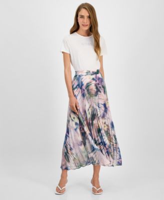 BOSS Orange - Women's Printed Pleated Midi Skirt
