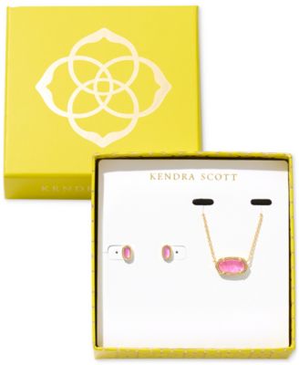Kendra Scott - Gold-Tone Elisa Pendant Necklace & Mini Ellie Stud Earrings Gift Set