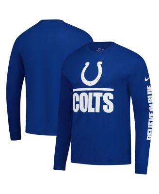Nike - Men's Royal Indianapolis Colts Split Local Long Sleeve T-Shirt