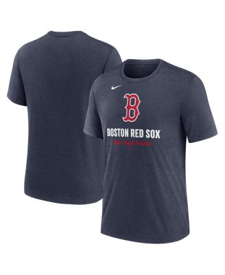 Nike - Men's Heather Navy Boston Red Sox Logo Tri-Blend T-Shirt