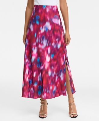 I.N.C. International Concepts - Women's Printed Satin Midi Skirt