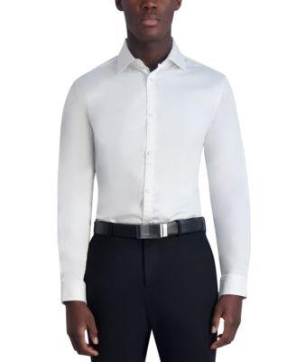 KARL LAGERFELD PARIS - Men's Slim-Fit Sateen Woven Shirt