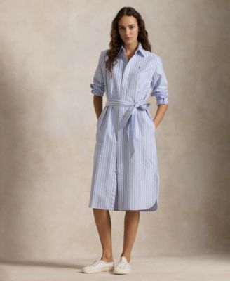 Polo Ralph Lauren - Women's Belted Cotton Oxford Shirtdress