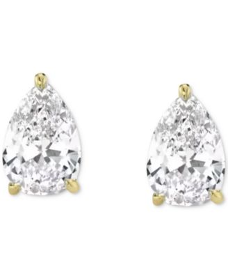 BEN ONI - 18k Gold-Plated Sterling Silver Cubic Zirconia Pear-Shape Stud Earrings