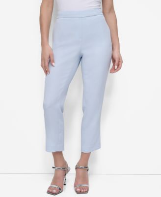 DKNY - Women's High Rise Cropped Straight-Leg Pants