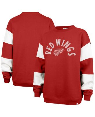 '47 Brand - Women's '47 Red Detroit Red Wings Eephus Barred Pullover Sweatshirt