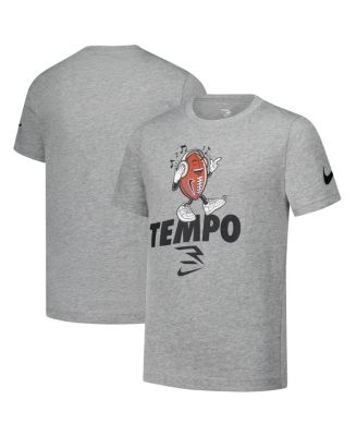 Nike 3BRAND by Russell Wilson - Big Boys and Girls Gray Tempo Ballers T-Shirt