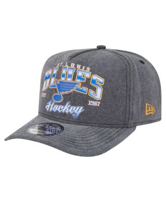 New Era - Men's Charcoal St. Louis Blues Throwback Washed A-Frame Pre-Curved 9FIFTY Snapback Hat