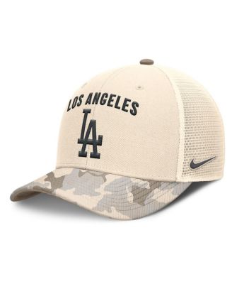 Nike - Men's Natural Los Angeles Dodgers Camo Natural Pack Rise Adjustable Trucker Hat