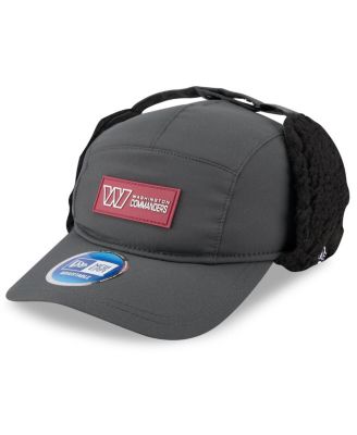 New Era - Men's Charcoal Washington Commanders 2025 Sideline Cold Weather Runner Dog Ear Adjustable Hat