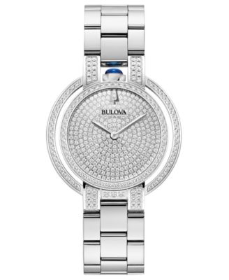 Bulova - Women's Rubaiyat Diamond (2 1/4 ct. t.w.)  Stainless Steel Bracelet Watch 35mm