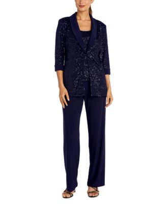 R & M Richards - Women's Sequined Jacket, Sequined Top & Pants