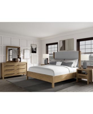 Furniture - Davie King 3-Pc. Bedroom Set (Upholstered Bed, Dresser & 1-Drawer Nightstand)