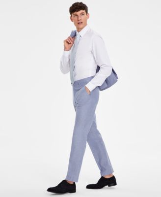 Tommy Hilfiger - Men's Modern-Fit TH Flex Stretch Chambray Suit Separate Pants