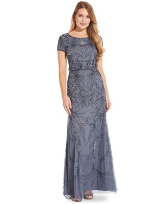 Adrianna Papell - Women's Floral Sequin Gown