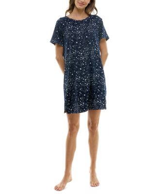Roudelain - Women's Short-Sleeve Star-Print Sleepshirt