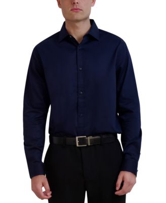 KARL LAGERFELD PARIS - Men's Slim-Fit Solid Satin Dress Shirt