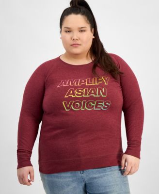 Hybrid Apparel - Trendy Plus Size AAPI Amplify Voices Graphic Top