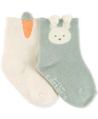 Carter's - Baby Easter Bunny & Carrot Sock Booties, Pack of 2