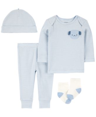 Carter's - Baby Boys 4-Pc. Cotton Puppy-Print Outfit Set