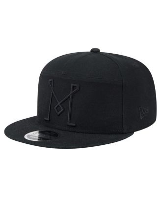 New Era - Men's Black Inter Miami CF Canvas 9FIFTY Snapback Hat