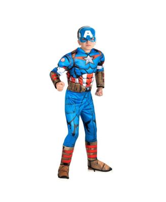 Jazwares - Big Boys and Girls Captain America Qualux Costume
