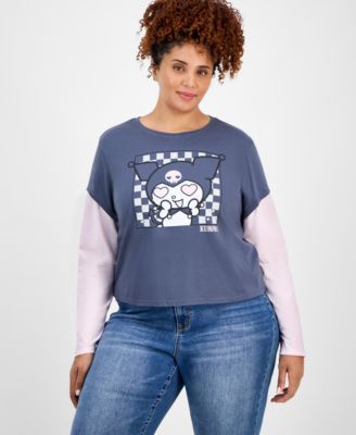 Grayson Threads, The Label - Trendy Plus Size Kuromi Long-Sleeve T-Shirt