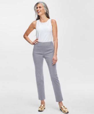 JM Collection - Women's Studded-Rivet Ankle Pants
