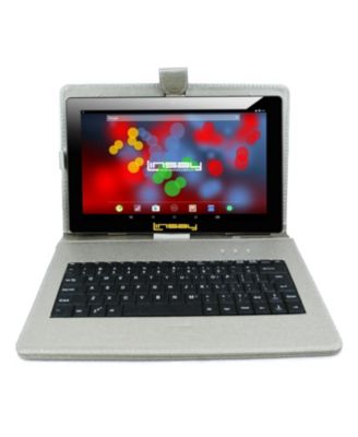 LINSAY - 10.1" 1280x800 IPS Screen Quad Core 2GB RAM Tablet 32GB Android 10 with Silver Keyboard