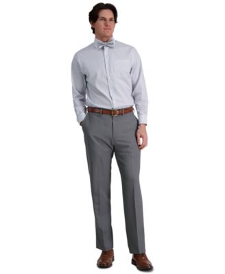 Haggar - Men's Premium Comfort Stretch Classic-Fit Solid Flat Front Dress Pants