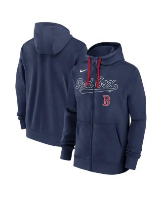Nike - Men's Navy Boston Red Sox Knockout Script Full-Zip Hoodie