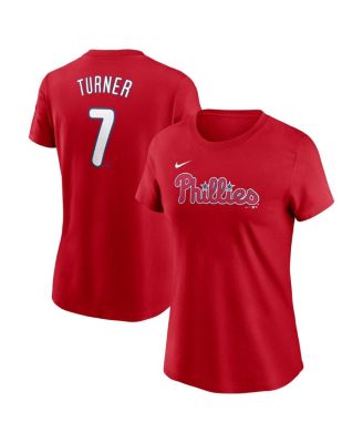 Nike - Women's Trea Turner Red Philadelphia Phillies Fuse Name Number T-Shirt