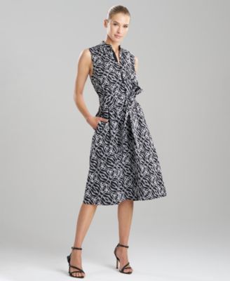 Natori - Women's Embroidered Cotton A-Line Dress