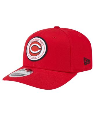 New Era - Men's Red Cincinnati Reds Circle Patch 9SEVENTY Stretch-Snap Hat
