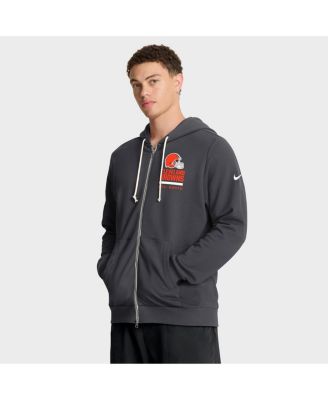 Nike - Men's Anthracite Cleveland Browns Sideline Standard Issue Utility Player Dri-FIT Full-Zip Hoodie