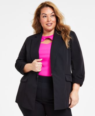 I.N.C. International Concepts - Plus Size 3/4-Sleeve Blazer