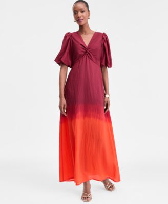 I.N.C. International Concepts - Women's Ombr&eacute; Twist-Front Maxi Dress, Exclusively at Macy's