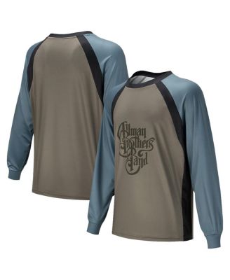Section 119 - Men's and Women's Brown the Allman Brothers Band Wordmark Raglan Long Sleeve Swim Shirt