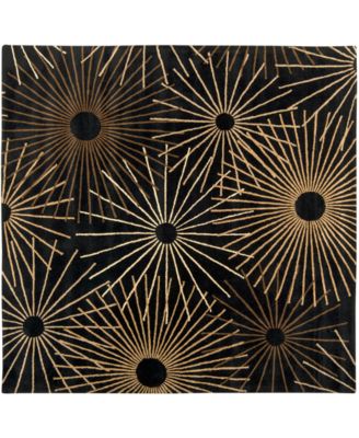 Livabliss - Forum FM-7090 Black 8' Square Area Rug