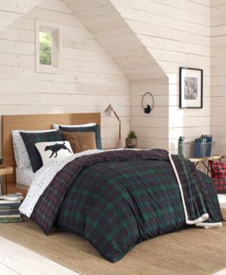 Eddie Bauer - Woodland Tartan Green Duvet Cover Set, King