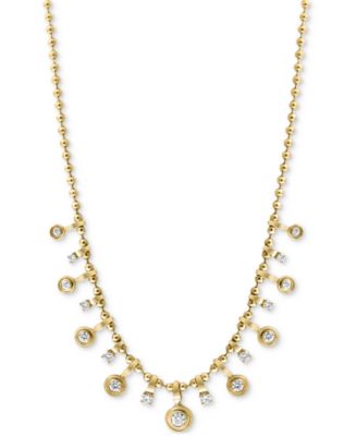 EFFY Collection - Diamond Dangle 18" Collar Necklace (1-1/5 ct. t.w.) in 14k Gold