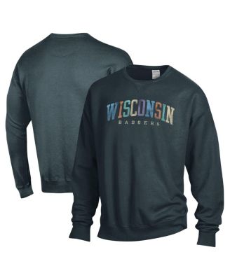 Comfortwash - Men's and Women's  Gray Wisconsin Badgers Oversized Pullover Sweatshirt