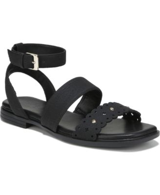 Naturalizer - Women's Gana Square Toe Strappy Flat Sandals