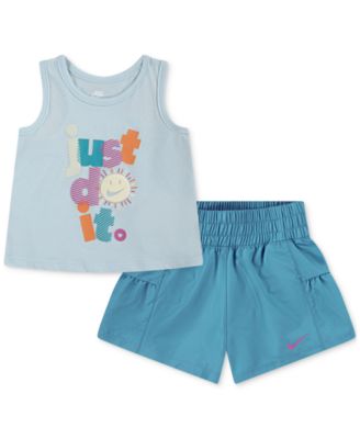 Nike - Toddler Girls Sunny Swoosh Tank Top & Shorts, 2 Piece Set