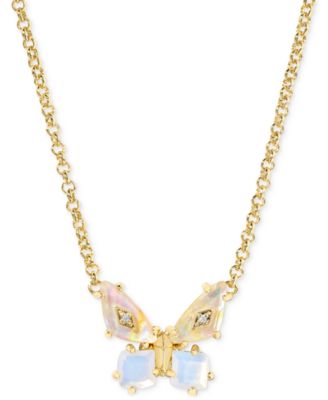 Kendra Scott - 14k Gold-Plated Mixed Stone Butterfly Pendant Necklace, 16" + 3" extender
