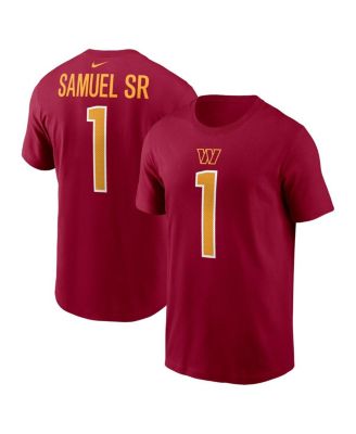Nike - Men's Deebo Samuel Sr Burgundy Washington Commanders Name Number T-Shirt